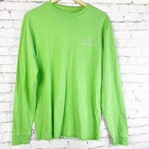 VINEYARD VINES Green Christmas Long Sleeve Tee S